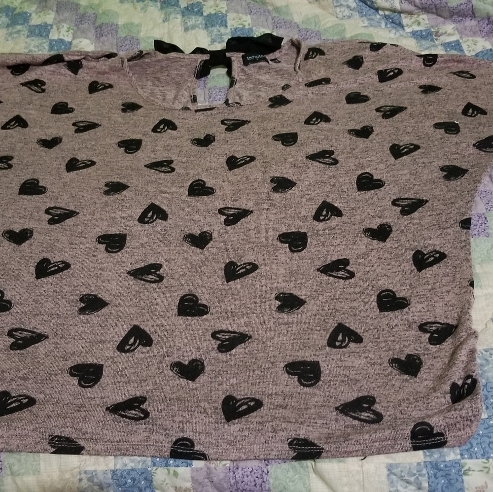 Plus size heart top